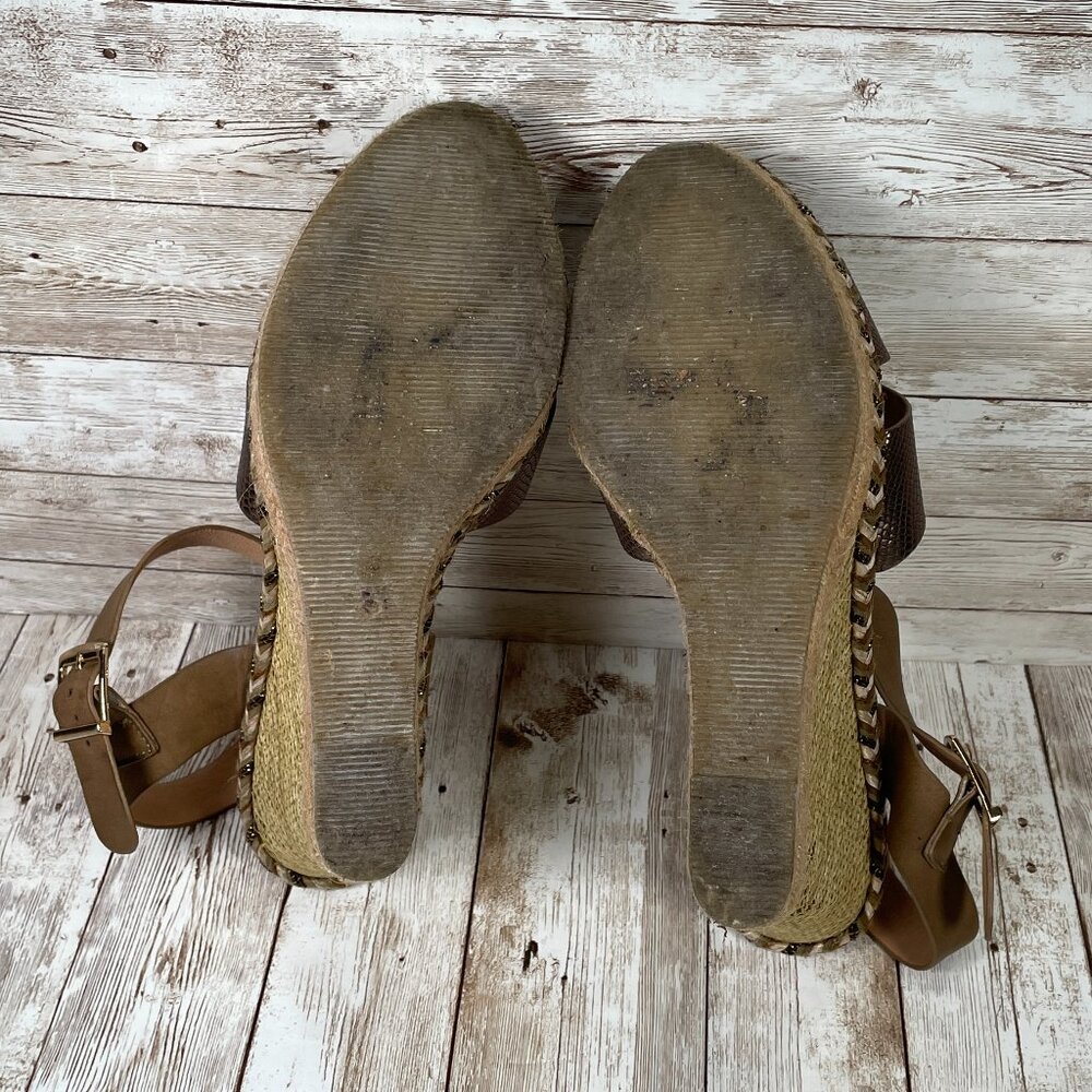 PATRIZIA by Spring Step Brigid Women's 9 (EUR 40) Brown Wedge Shoes Sandals EUC - Picture 7 of 9